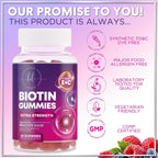 Gominolas de Biotina 5000 mcg con Vitaminas E y C – 60 Gominolas