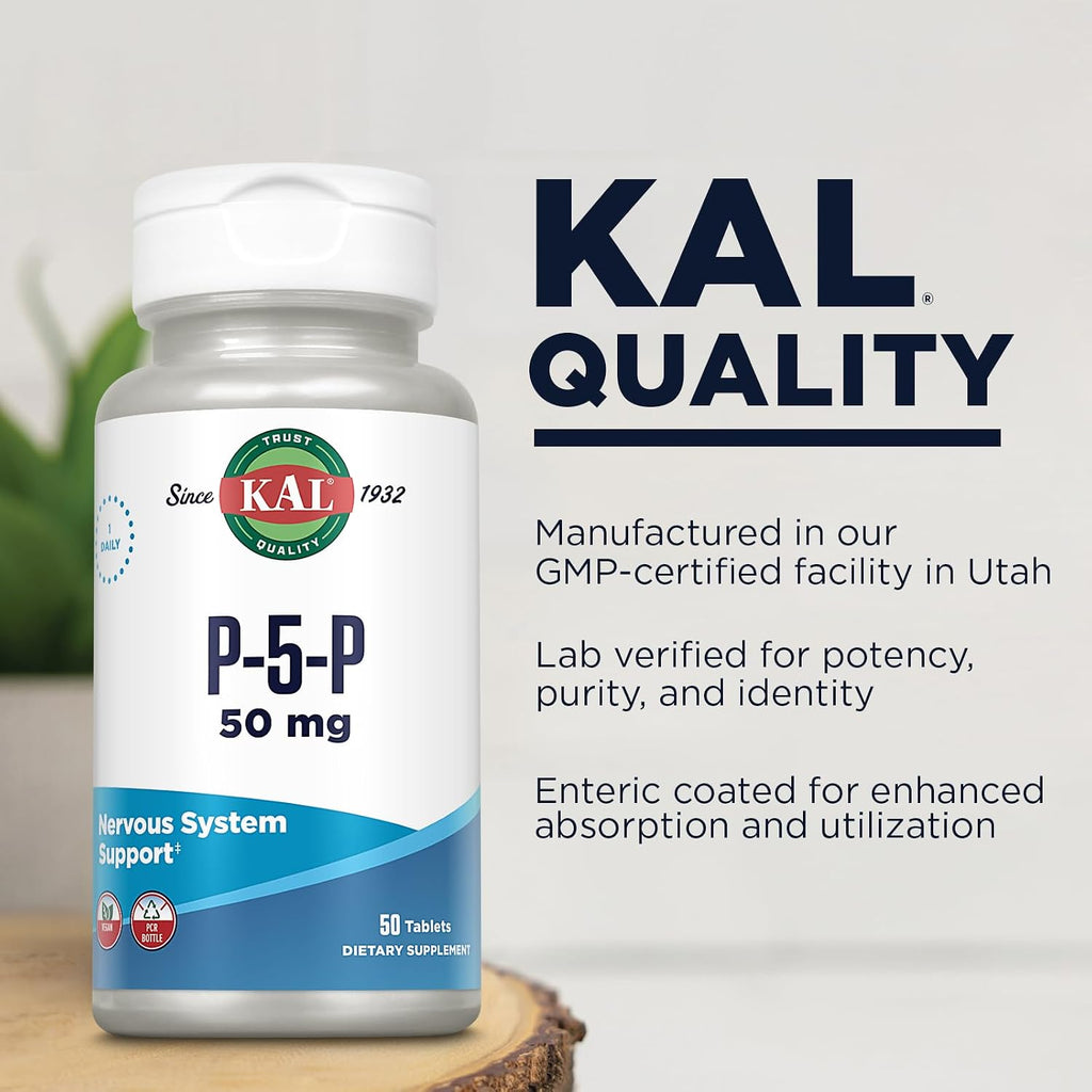 Kal B-6 50 mg Piridoxal-5-fosfato, 50 Comprimidos