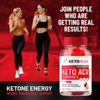 Keto Rush ACV Gummies Advanced (2 Pack) - 120 Gomitas con ACV y B12