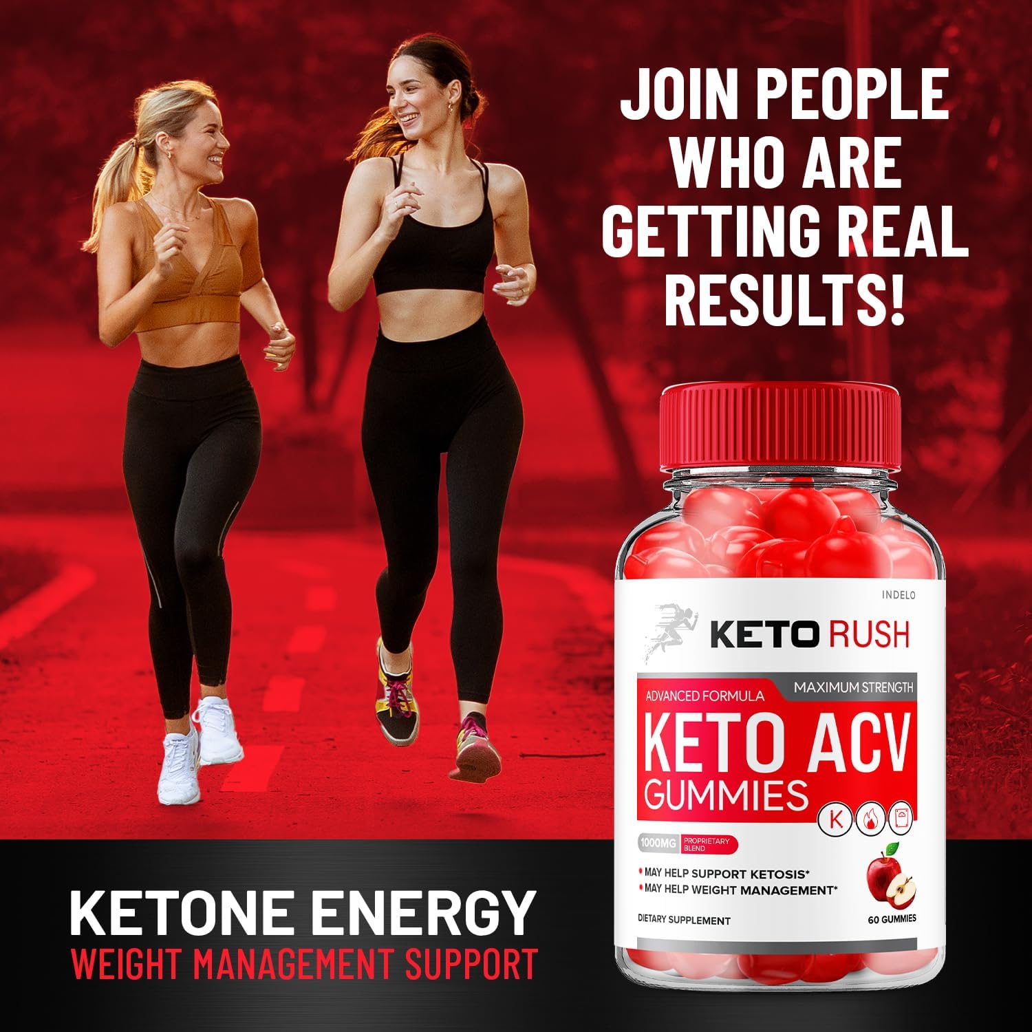 Keto Rush ACV Gummies Advanced (2 Pack) - 120 Gomitas con ACV y B12