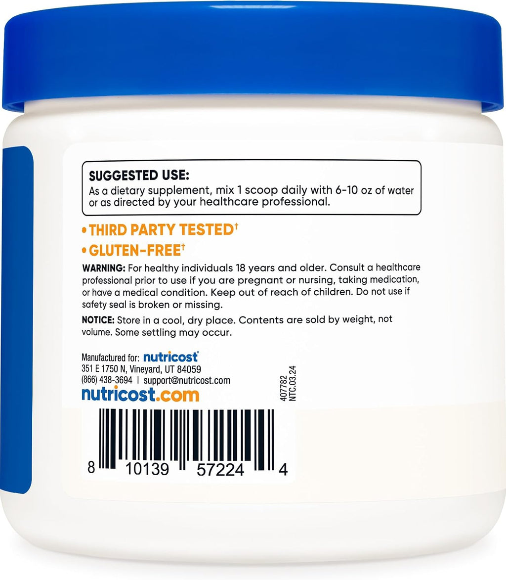 L-Tyrosine en Polvo 100g (100 porciones) - 1g por ración - Nutricost
