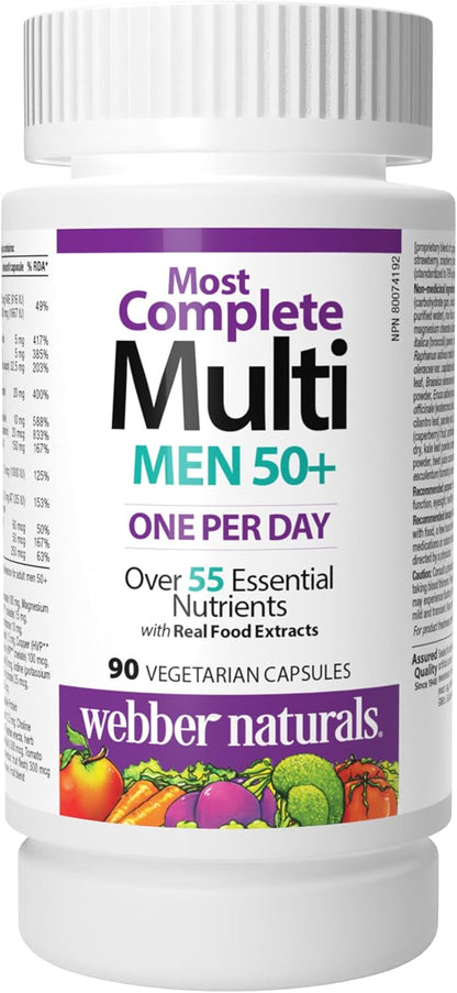 Webber Naturals Men's 50+ Most Complete – La vitamina C contribuye al funcionamiento normal del sistema – Image 1