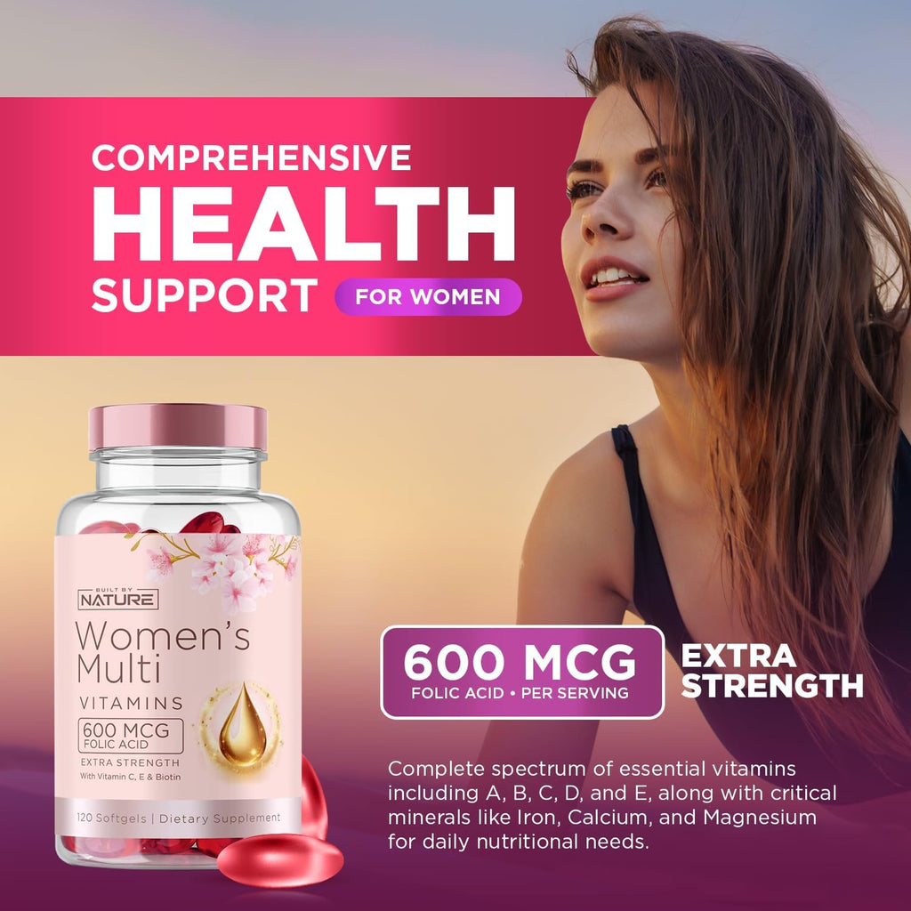 Built by Nature Women's Complete Daily Multivitamin, 120 Softgels