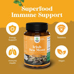 Irish Sea Moss Capsules - Musgo de Mar y Bladderwrack con Bardana | 30 Cápsulas