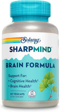Solaray SharpMind Fórmula de Apoyo Cerebral - Suplemento Nootrópico para la Salud del Cerebro