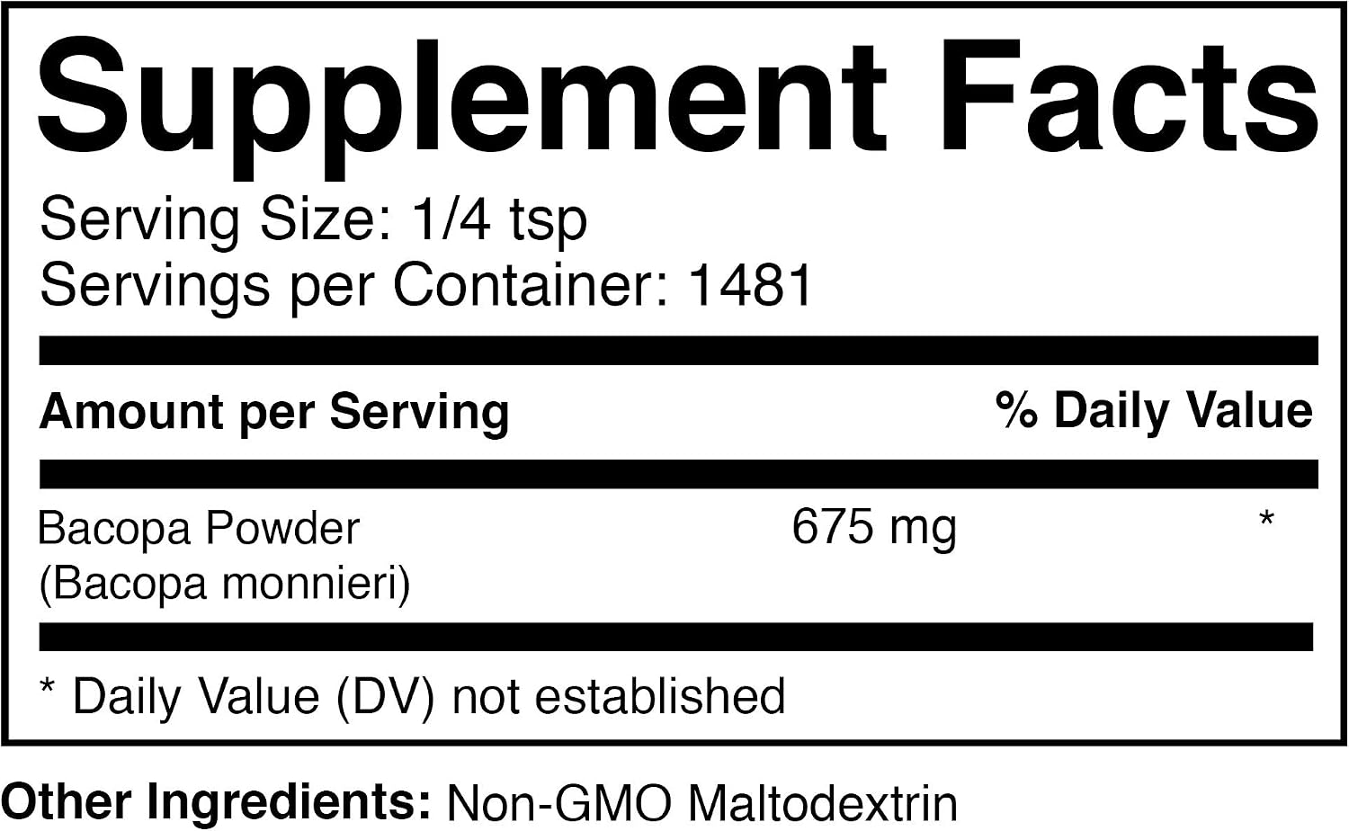 Prescribed For Life Bacopa Powder 4:1, Brahmi Powder, Ayurvedic Herbal Supplements, Bacopa monnieri (1 kg)