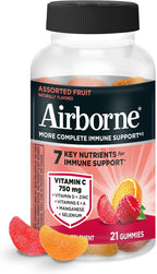 Airborne Vitamina C 750 mg Gomitas Sabor Frutas Variadas (21 unidades)