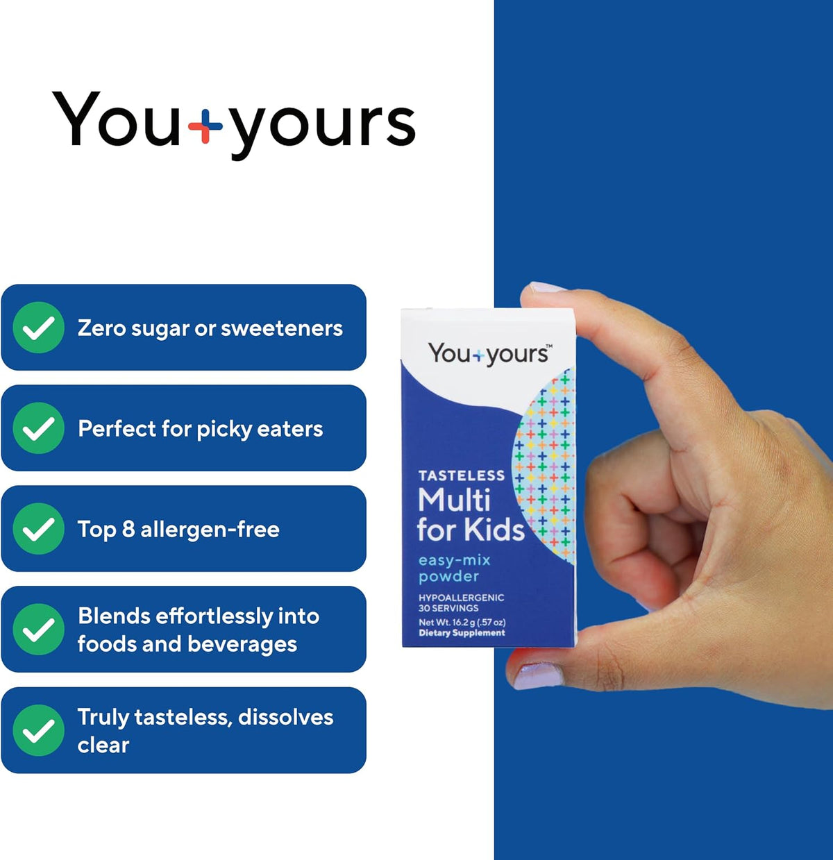 You+yours Multivitamínico en Polvo Sin Sabor para Niños y Bebés - Sin Azúcar, Edulcorantes, Sabores ni Conservantes. 30 – Image 4