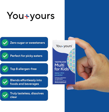 You+yours Multivitamínico en Polvo Sin Sabor para Niños y Bebés - Sin Azúcar, Edulcorantes, Sabores ni Conservantes. 30 – Image 4