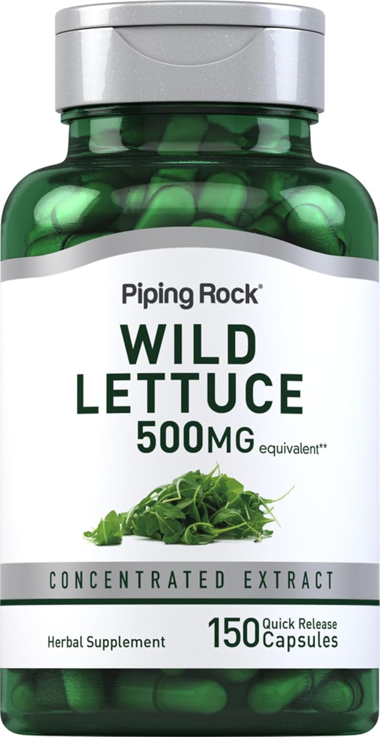 Extracto de Lechuga Silvestre de Piping Rock | 150 Cápsulas | Suplemento Herbal Concentrado