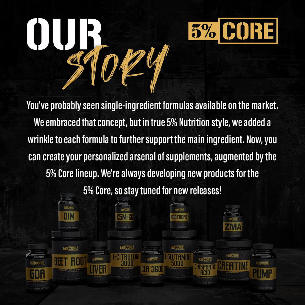 5% Nutrition Core ZMA con Boro - 90 Cápsulas