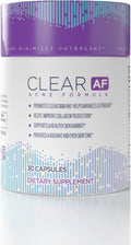 Clear AF Clear Skin Supplement – Apoyo para la Barrera Cutánea, Hidratación y Complexión Saludable con Ceramidas Veganas, Zinc, Vitamina D3, B6, Riboflavina y Tiamina – Cápsulas Veganas – 30 Días