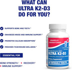 Anabolic Laboratories Vitamina D3 K2 Masticable - 2000UI D3, 80mcg K2, Sabor Canela (60 Comprimidos)