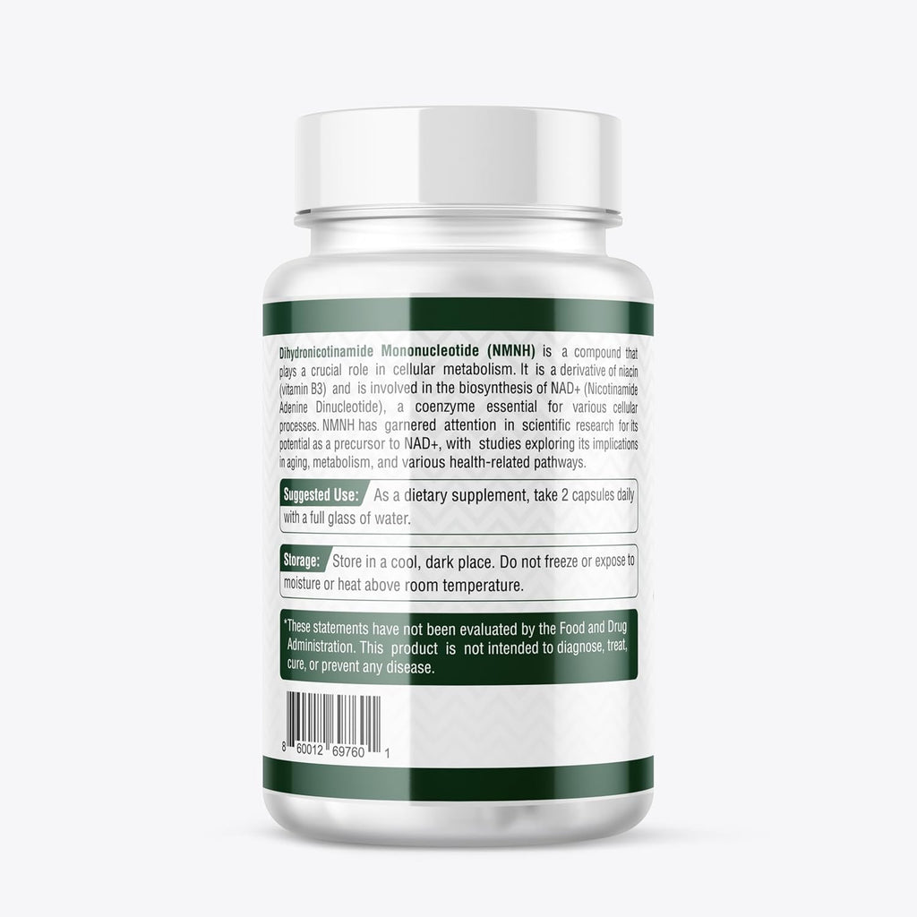 Uthpeak NMNH NAD Supplement 250mg - 60 Cápsulas - Fórmula Premium para el Soporte Cognitivo y el Envejecimiento Saludable