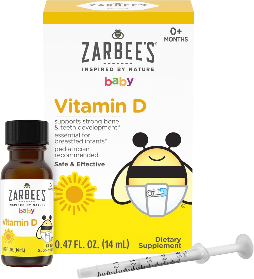 Zarbee's Gotas de Vitamina D para Bebés, 400 UI (10 mcg), 14 ml