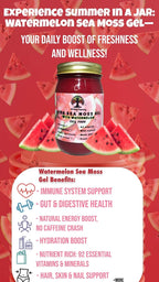 Wildcrafted Irish Sea Moss Gel Orgánico - Sabor Sandía