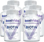Research Verified Biotin 10000mcg – Pure Extra Strength – 360 Comprimidos Veganos