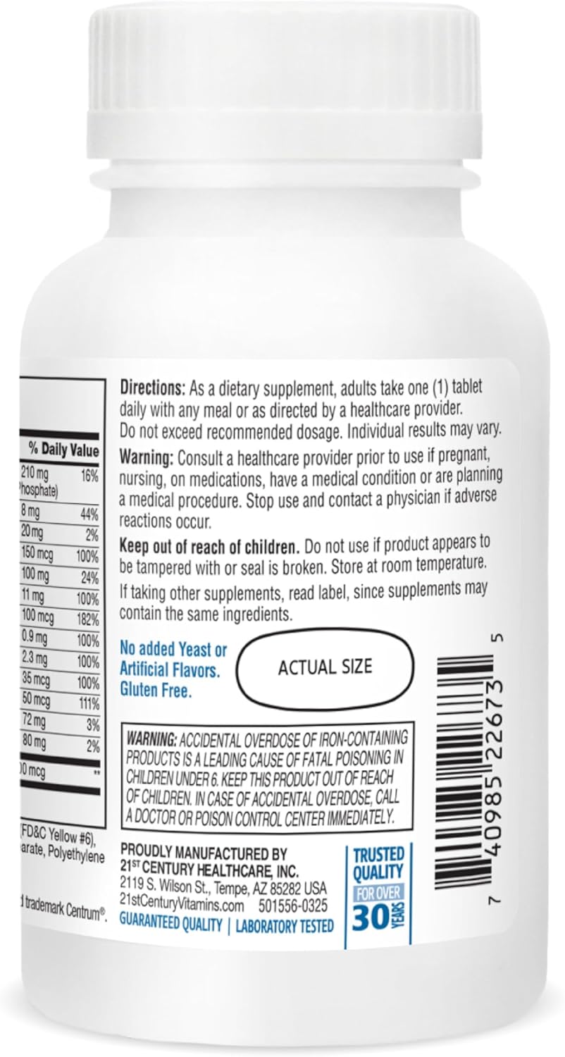 21st Century Sentry Men Multivitamin, 120 Comprimidos