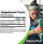 NaturesPlus Cal/Mag Citrate - 90 Vegetarian Capsules - 500mg Calcium, 250mg Magnesium - Bone, Muscle & Nerve Health
