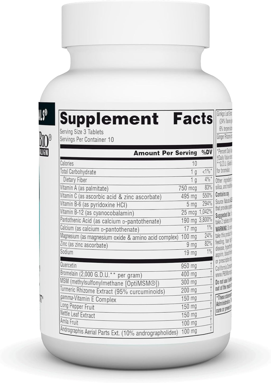 Source Naturals Aller-Response, Apoyo Inmunitario Estacional - 30 Comprimidos