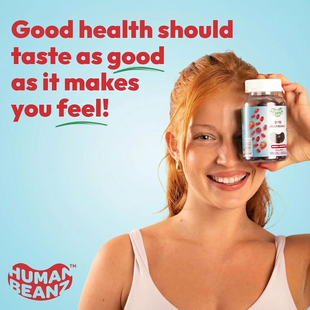 Human Beanz Vitamina B12 Metilada en Gominolas para Adultos, 120 Unidades