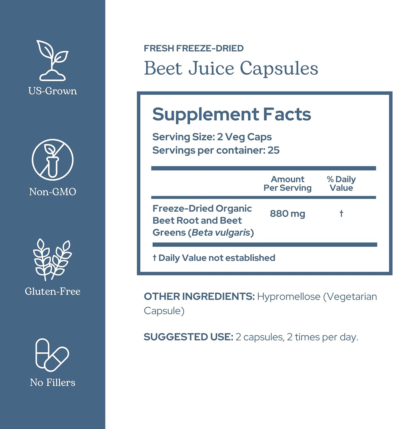 Eclectic Herb - Cápsulas de Jugo de Remolacha Orgánico | 440 mg, 50 Cápsulas | Suplemento Natural para Circulación