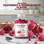 Vitamatic Gomas de Remolacha con B6, B12, Pepita de Uva, Granada y Niacina - 2 Paquetes (120 Gomas)