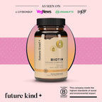 Future Kind Gominolas Veganas de Biotina para Cabello, Piel y Uñas – Colágeno Vegano con Vitaminas A, C y E – Sabor Fresa Natural – 30 Gominolas