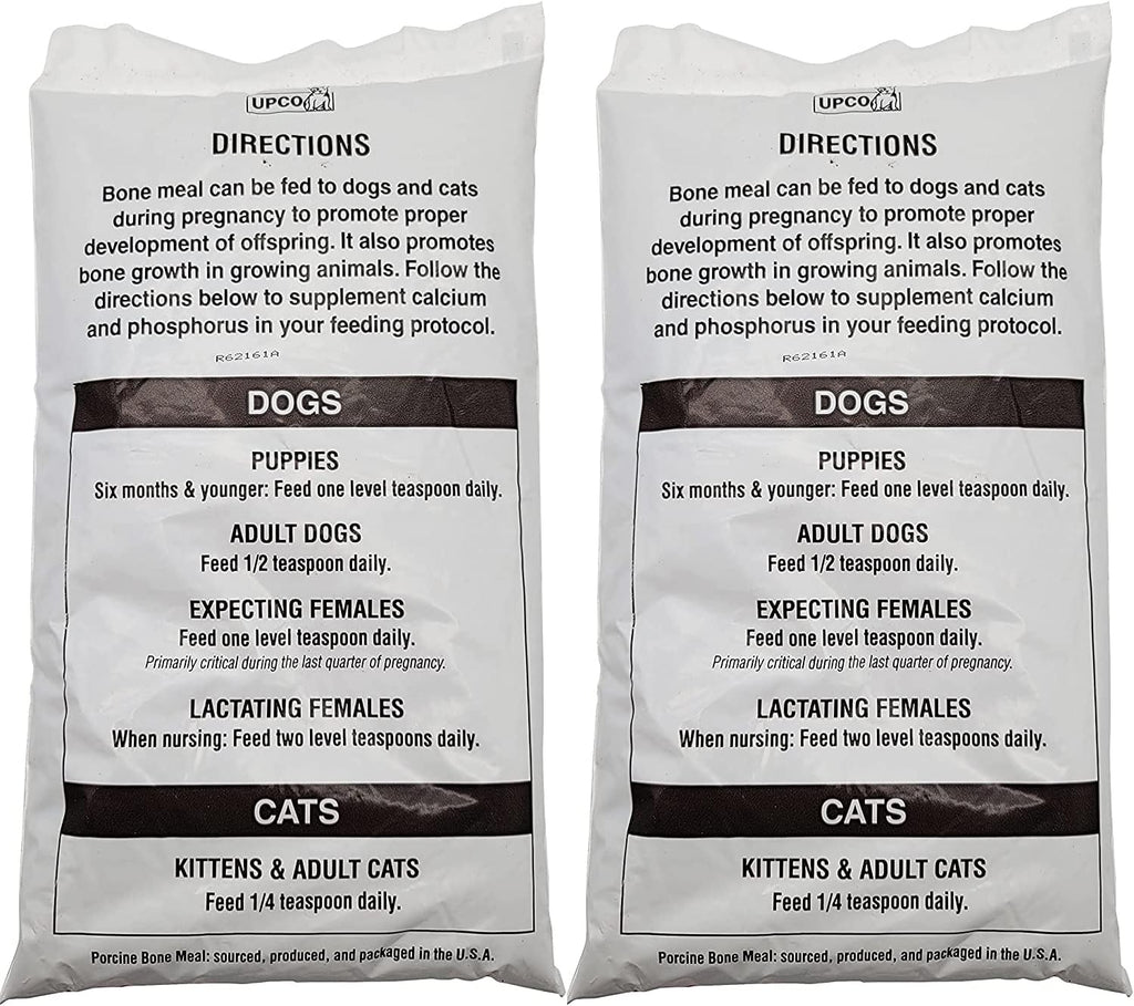Steamed Bone Meal Powder for Dogs and Cats - 2 x 454g Packs (908g Total) - UPCO