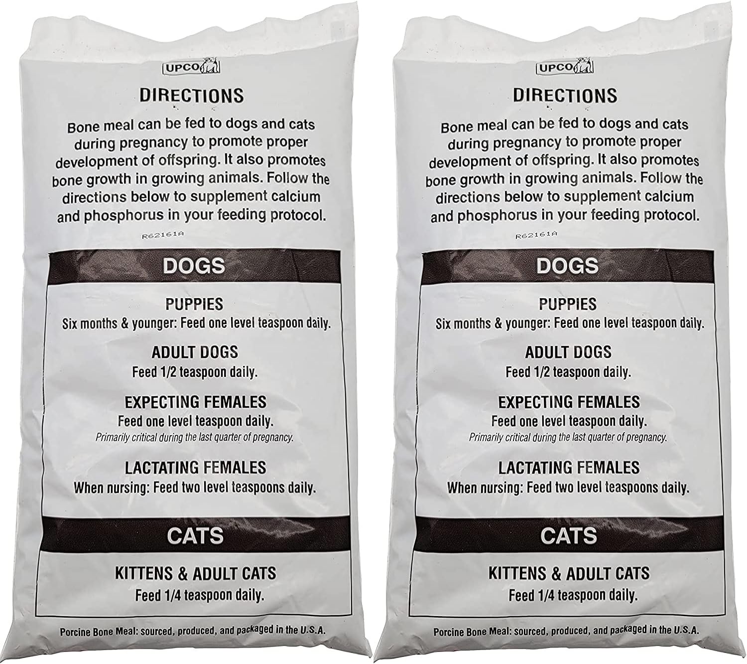Steamed Bone Meal Powder for Dogs and Cats - 2 x 454g Packs (908g Total) - UPCO