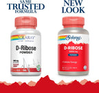 SOLARAY D-Ribosa en Polvo 5000 mg - 150 g - Apoyo a la Energía Celular y Cardíaca