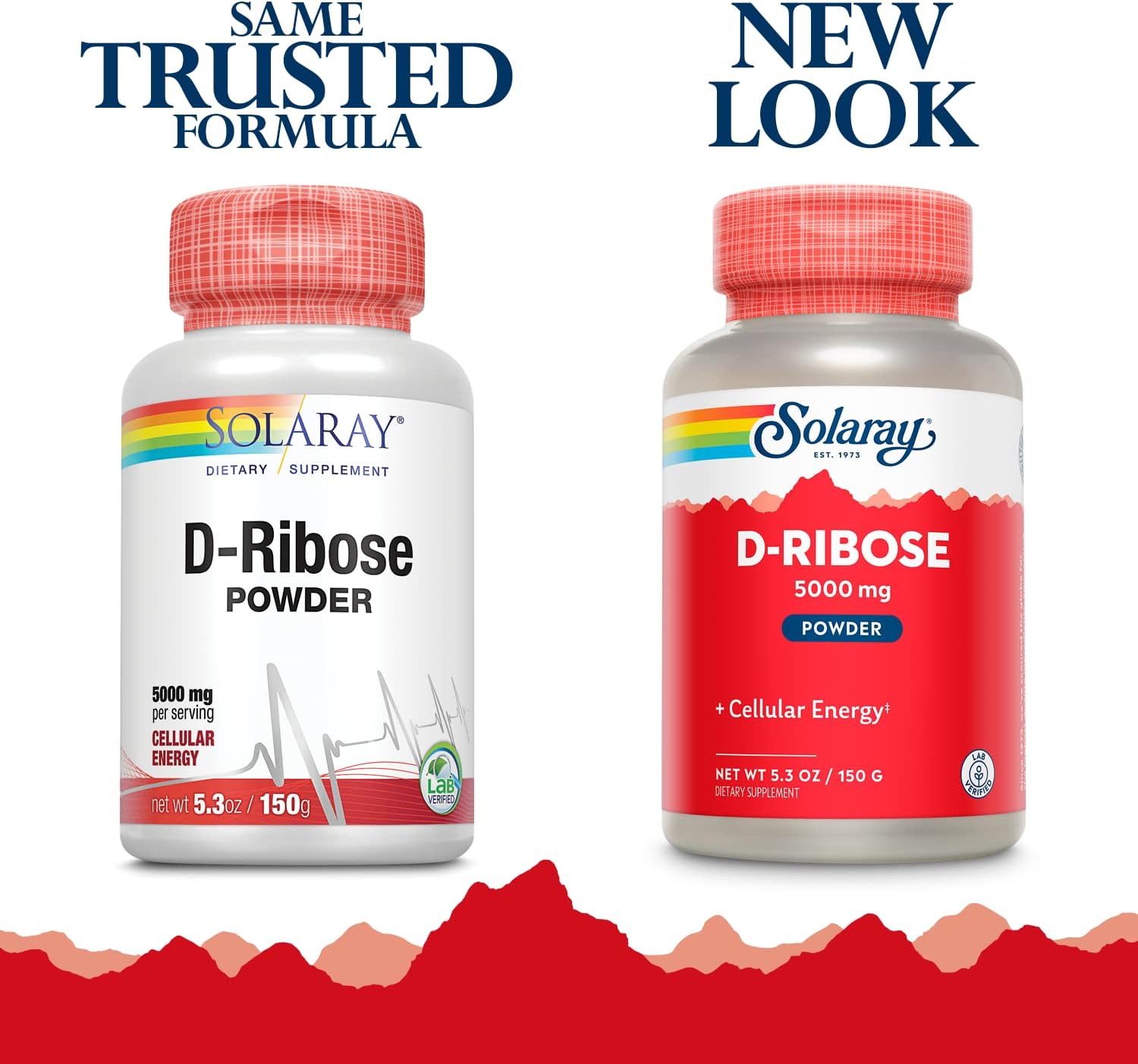 SOLARAY D-Ribosa en Polvo 5000 mg - 150 g - Apoyo a la Energía Celular y Cardíaca