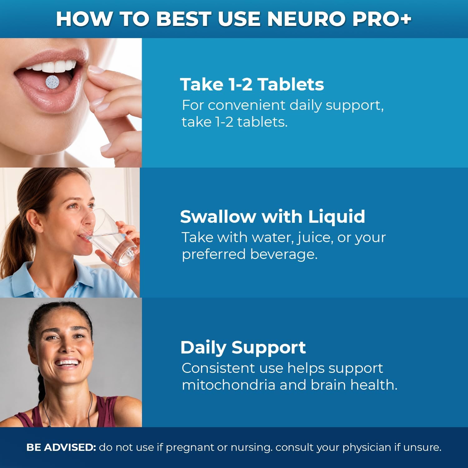 Best 365 Labs NeuroPro+ | Methylene Blue & Vitamin C Complex | Apoyo Energía Mitocondrial y Claridad Mental | 60 Tabletas