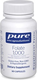 Pure Encapsulations Folate 1000 – Metafolin L-5-MTHF – Cardiovascular Support – Gluten Free – 90 Capsules