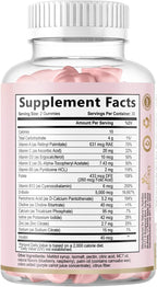 Hair Vitamins Gummies - Gominolas Sin Azúcar con Biotina 5000 mcg, Vitaminas A, B12, C, D, E y Ácido Fólico - 60 Gominolas