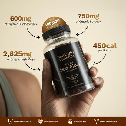 Black Girl Vitamins - Gominolas de Musgo – Magnesio: contribuye al funcionamiento normal del metabolismo – Image 3
