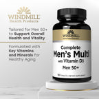 Windmill Natural Vitamins Men’s Multi 50+ - 180 Comprimidos