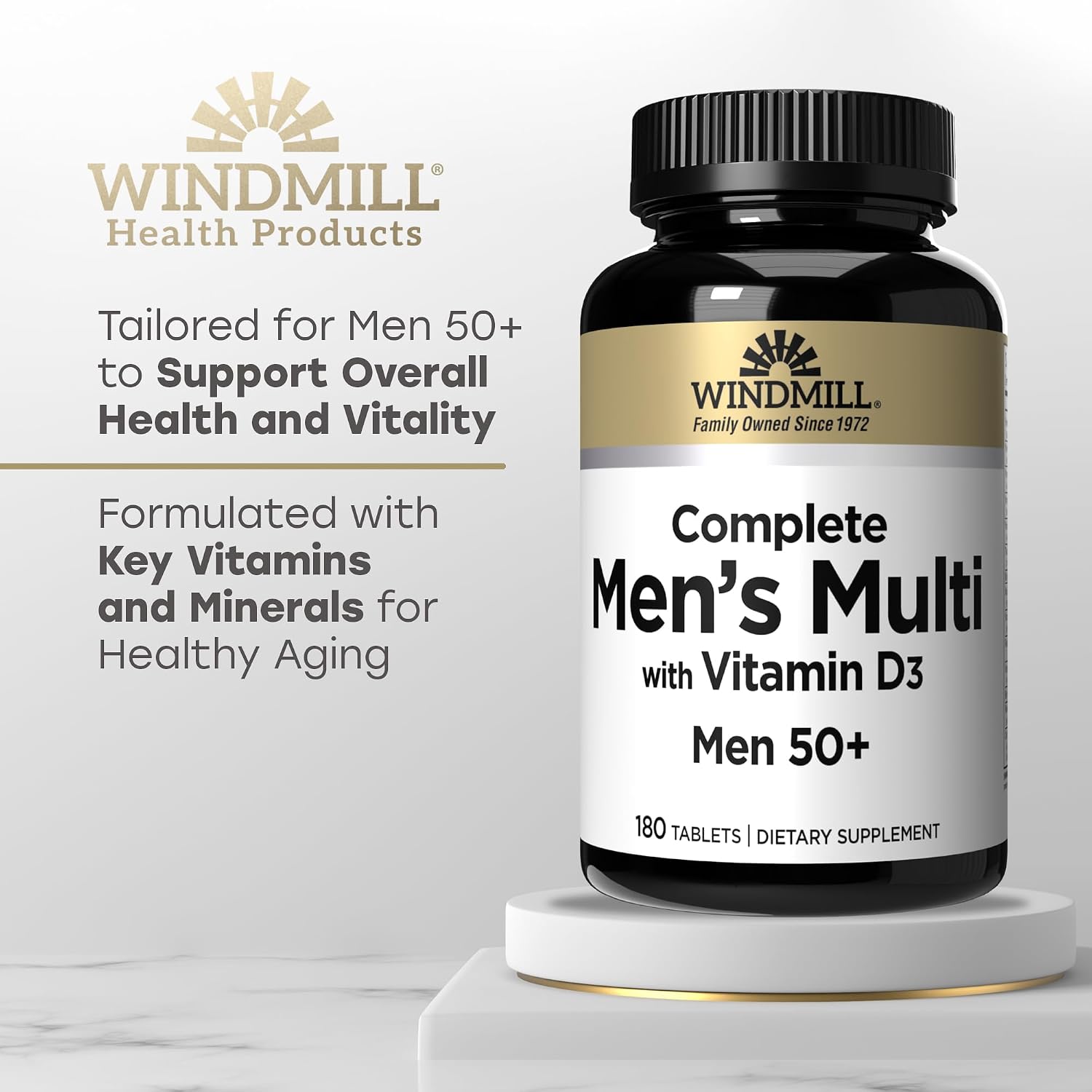 Windmill Natural Vitamins Men’s Multi 50+ - 180 Comprimidos