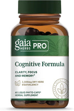 GAIA HERBS PRO Fórmula Cognitiva - Apoyo Cerebral y Circulación Sanguínea - 60 Cápsulas Líquidas