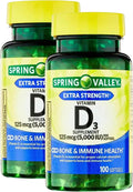 Vitamina D3 5000 IU (125 mcg) – 200 Softgels (Pack de 2) – Suplemento de Alta Potencia para Huesos e Inmunidad