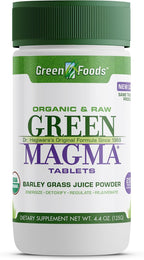 Green Foods Original Green Magma Suplemento Nutricional de Cebada Verde, 250 Comprimidos (500 mg c/u), Certificado Orgánico