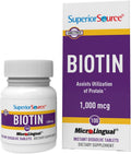 Superior Source Biotin 1000 mcg - Quick Dissolve Sublingual Tablets - 100 Count | Non-GMO