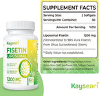 Fisetina Liposomal 1200mg - 120 Cápsulas