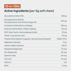 JustFoodForDogs 10-en-1 Suplemento para Perros, Masticables Multivitamínicos con Glucosamina y Condroitina, Omega 3, Superalimentos - 45 unidades