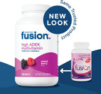 Bariatric Fusion Chewable Multivitamin with High Doses of Vitamins ADEK, Iron, and Calcium - Mixed Berry Flavor - 120 Tablets (1 Month Supply)