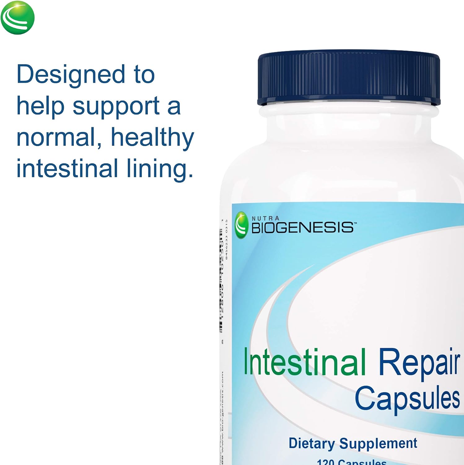 Nutra BioGenesis Cápsulas de Reparación Intestinal - 120 Cápsulas