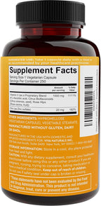 Viva Naturals Vitamina C y Zinc 1000 mg - 250 Cápsulas Vegetales