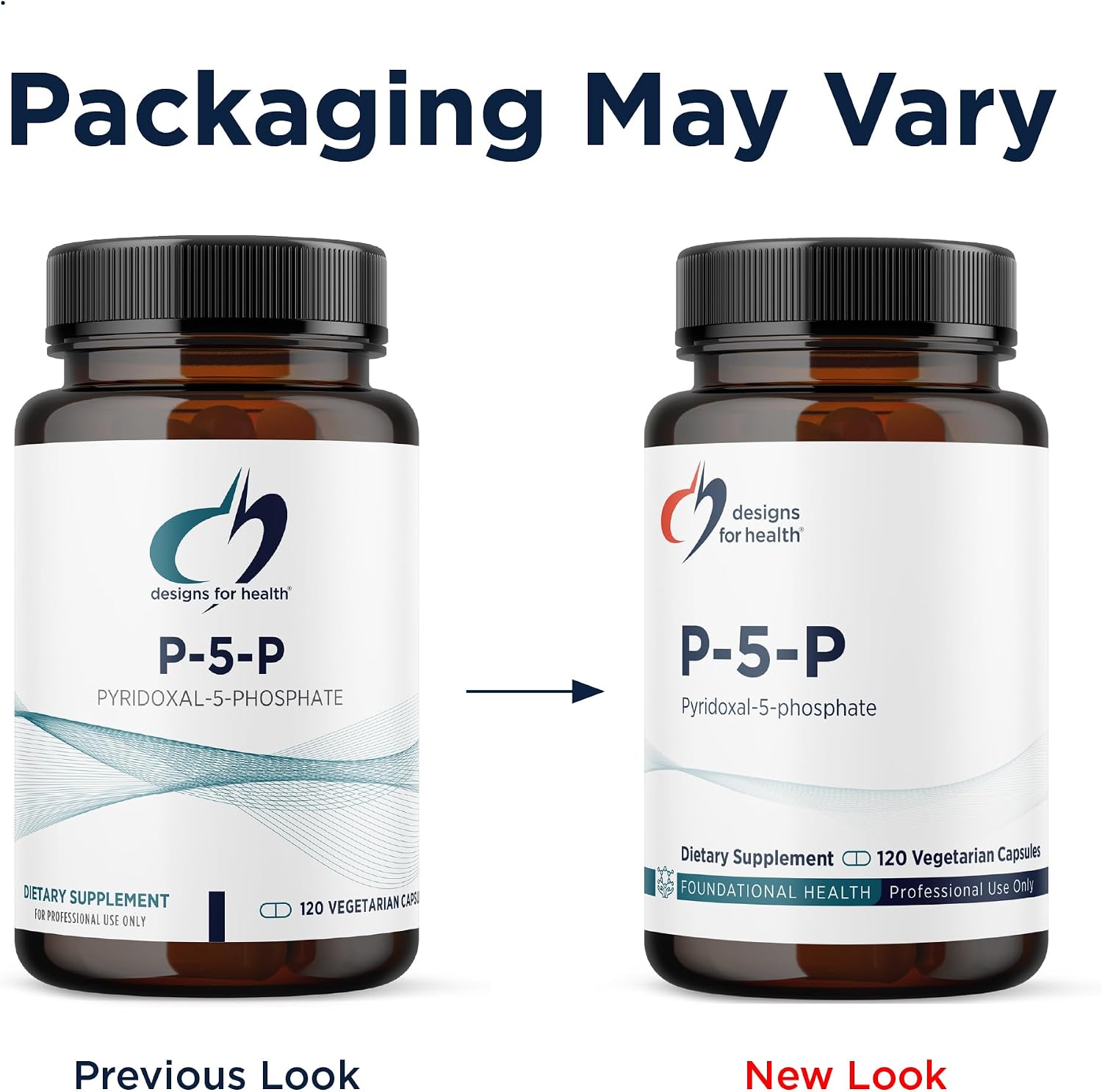 Designs for Health P-5-P - Vitamina B6 Activa (Piridoxal-5-Fosfato) 50 mg - 120 Cápsulas