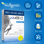 Wellgenix Bio Available Multivitamínico Sublingual - 60 Comprimidos con Vitamina B12 Metilcobalamina, B6, Ácido Fólico y Biotina