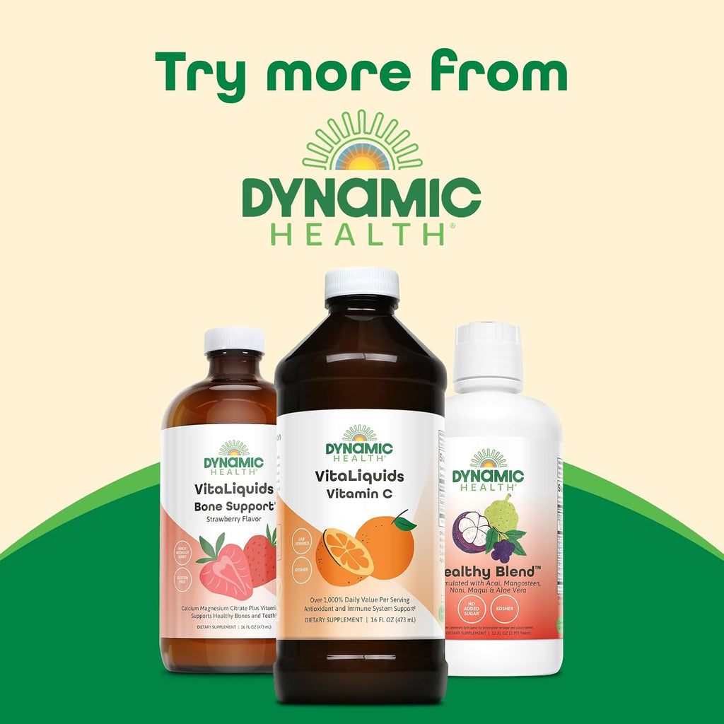 Dynamic Health VitaLiquids Vitamina C 1000 mg - Líquido con rosa mosqueta y bioflavonoides cítricos, 473 ml